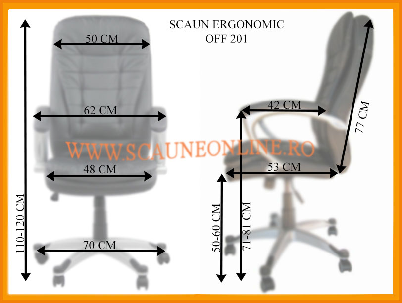 Dimensiuni scaune birou OFF 201