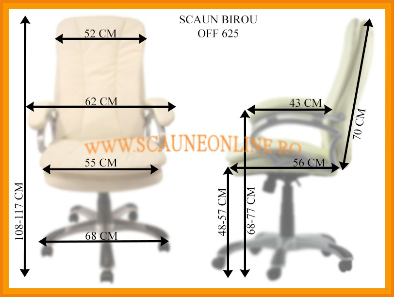 Dimensiuni scaune birou OFF 625