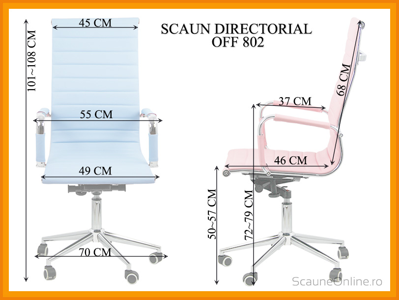 Dimensiuni scaune directoriale OFF 802