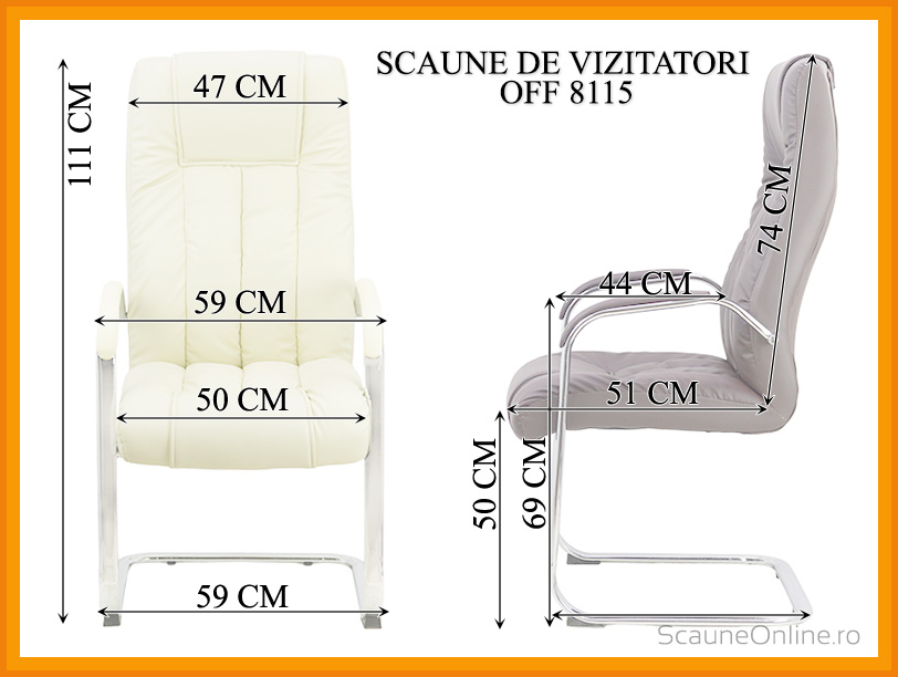 Dimensiuni scaune de vizitatori OFF 8115