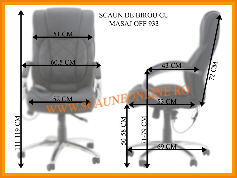 Dimensiuni scaune birou OFF 933