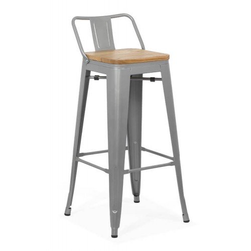Scaun bar metalic cu spatar abs124h