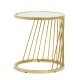 Set 2 masute de cafea rotunde aurii BUC 013 galben Set 2 masute de cafea rotunde aurii BUC 013 galben