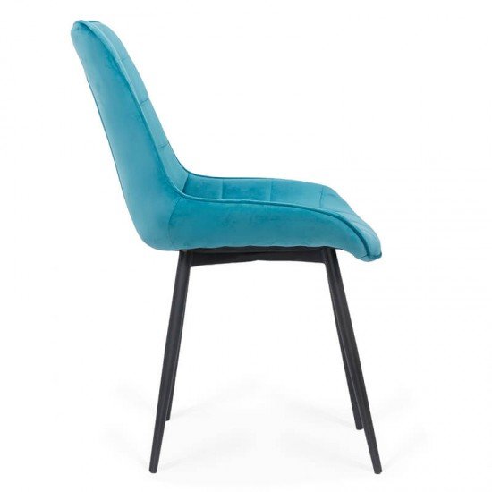 Scaun living din catifea si cadrul metalic BUC 206 tucoaz Scaun living din catifea si cadrul metalic BUC 206 tucoaz
