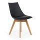 Living chair with wooden legs BUC 245 black