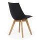 Living chair with wooden legs BUC 245 black