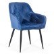 Scaun dining din catifea BUC 257 albastru Scaun dining din catifea BUC 257 albastru