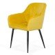 Scaun dining din catifea BUC 257 galben Scaun dining din catifea BUC 257 galben