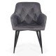 Scaun dining din catifea BUC 257 gri Scaun dining din catifea BUC 257 gri
