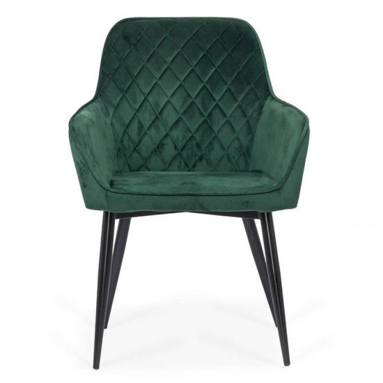 Scaun dining din catifea BUC 258 verde Scaun dining din catifea BUC 258 verde