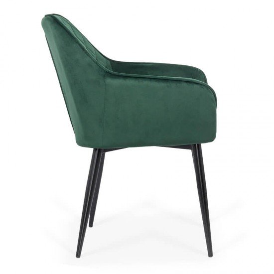Scaun dining din catifea BUC 258 verde Scaun dining din catifea BUC 258 verde
