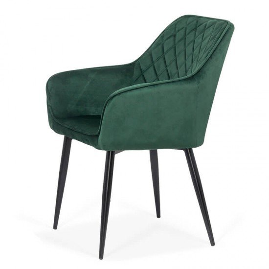 Scaun dining din catifea BUC 258 verde Scaun dining din catifea BUC 258 verde