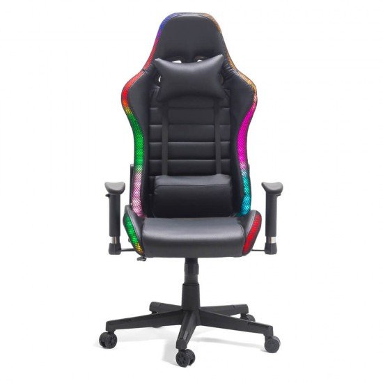 Scaun Gaming cu banda LED RGB OFF 301 negru Scaun Gaming cu banda LED RGB OFF 301 negru