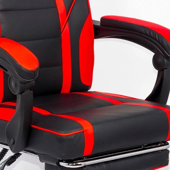 Scaun gaming cu suport de picioare OFF 302 rosu Scaun gaming cu suport de picioare OFF 302 rosu