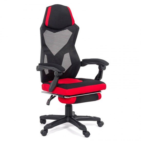 Scaun gaming cu suport de picioare OFF 304 rosu Scaun gaming cu suport de picioare OFF 304 rosu