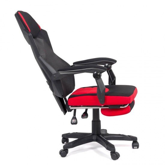 Gaming chair OFF304 red with footrest 