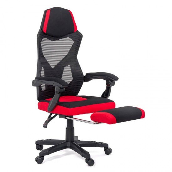 Scaun gaming cu suport de picioare OFF 304 rosu Scaun gaming cu suport de picioare OFF 304 rosu