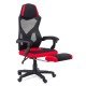 Gaming chair OFF304 red with footrest 