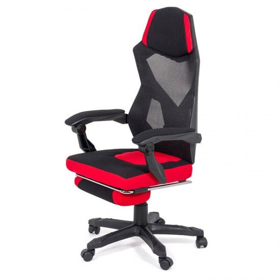 Gaming chair OFF304 red with footrest 