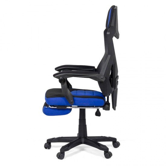 Scaun pentru gaming cu suport de picioare OFF 304 albastru Scaun pentru gaming cu suport de picioare OFF 304 albastru