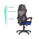 Gaming chair OFF304 blue with footrest