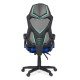 Gaming chair OFF304 blue with footrest