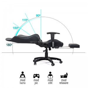 Scaun gaming cu spatar rabatabil OFF 306 gri Scaun gaming cu spatar rabatabil OFF 306 gri