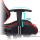 Scaun gaming cu spatar rabatabil OFF 306 albastru Scaun gaming cu spatar rabatabil OFF 306 albastru