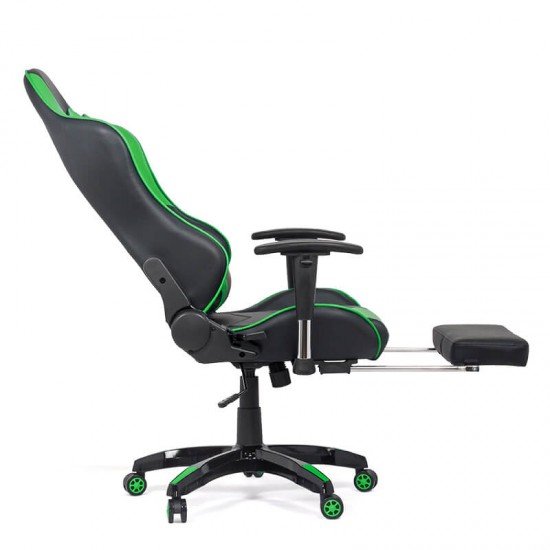 Scaun gaming cu spatar rabatabil OFF 306 verde Scaun gaming cu spatar rabatabil OFF 306 verde