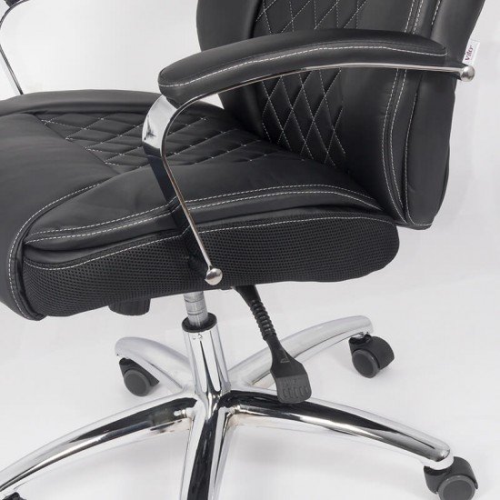 Scaun directorial cu arcuri rezistent 150 KG OFF 313 negru Scaun directorial cu arcuri rezistent 150 KG OFF 313 negru