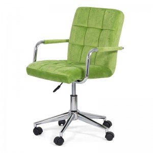 Modern velvet office chair for children OFF 328V green Modern velvet office chair for children OFF 328V green
