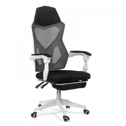 Scaun ergonomic cu suport de picioare OFF 424 alb scauneonline.ro
