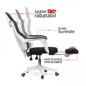 Ergonomic chair with footrest OFF 424 white Ergonomic chair with footrest OFF 424 white