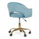 Scaun din catifea pentru birou cu baza aurie OFF 640 bleu Scaun din catifea pentru birou cu baza aurie OFF 640 bleu