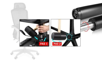 How to replace the gas lift on an office chair