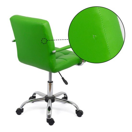 Scaun de birou pentru copii OFF 328 verde din piele eco