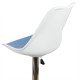 Scaun de bar ABS 142 albastru cu sezut din piele eco Scaun de bar ABS 142 albastru cu sezut din piele eco