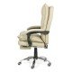 RESIGILAT - Scaun directorial cu suport de picioare si recliner OFF 419 crem