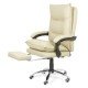 RESIGILAT - Scaun directorial cu suport de picioare si recliner OFF 419 crem
