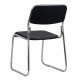 RESEALED - Conference chairs with chrome frame and HRC 604 black artificial leather upholstery