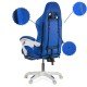 RESEALED - Gaming chair with RGB lighting and footrest OFF 298 blue RESEALED - Gaming chair with RGB lighting and footrest OFF 298 blue