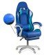 RESEALED - Gaming chair with RGB lighting and footrest OFF 298 blue RESEALED - Gaming chair with RGB lighting and footrest OFF 298 blue