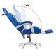 RESEALED - Gaming chair with RGB lighting and footrest OFF 298 blue RESEALED - Gaming chair with RGB lighting and footrest OFF 298 blue