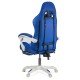 RESEALED - Gaming chair with RGB lighting and footrest OFF 298 blue RESEALED - Gaming chair with RGB lighting and footrest OFF 298 blue