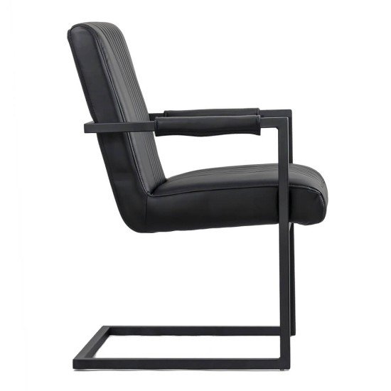 RESEALED - Comfortable chair for the conference metal frame OFF 834 black