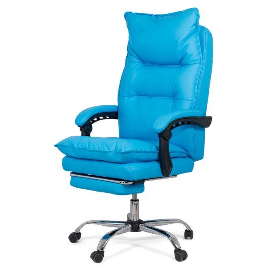Scaun directorial cu perna dubla OFF 419 albastru recliner Scaun directorial cu perna dubla OFF 419 albastru recliner