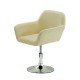 RESEALED - Cream eco leather lounge chairs, rotating and adjustable REL 400