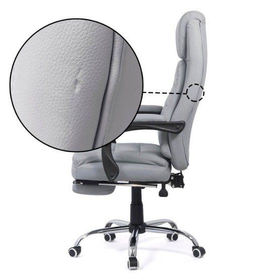 Scaun directorial cu suport de picioare OFF 425 gri recliner Scaun directorial cu suport de picioare OFF 425 gri recliner