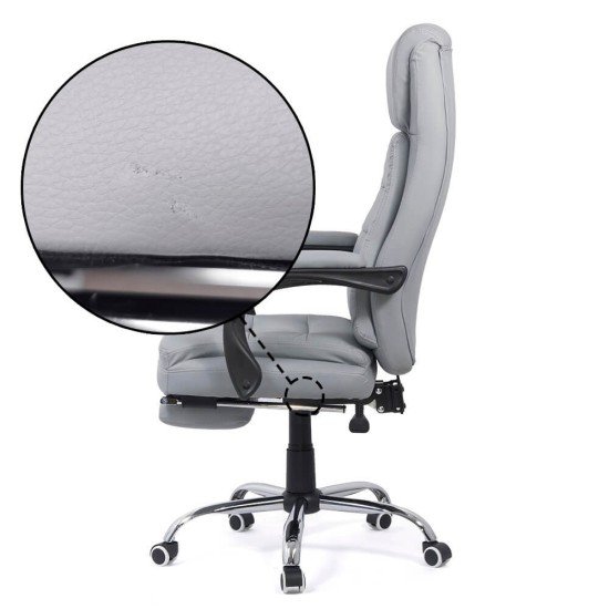 Scaun directorial cu suport de picioare OFF 425 gri recliner Scaun directorial cu suport de picioare OFF 425 gri recliner