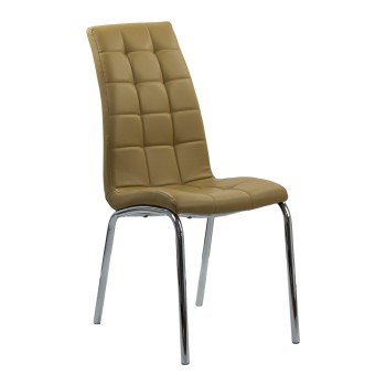 RESEALED - Green velvet dining chair with metal legs 247 pieces